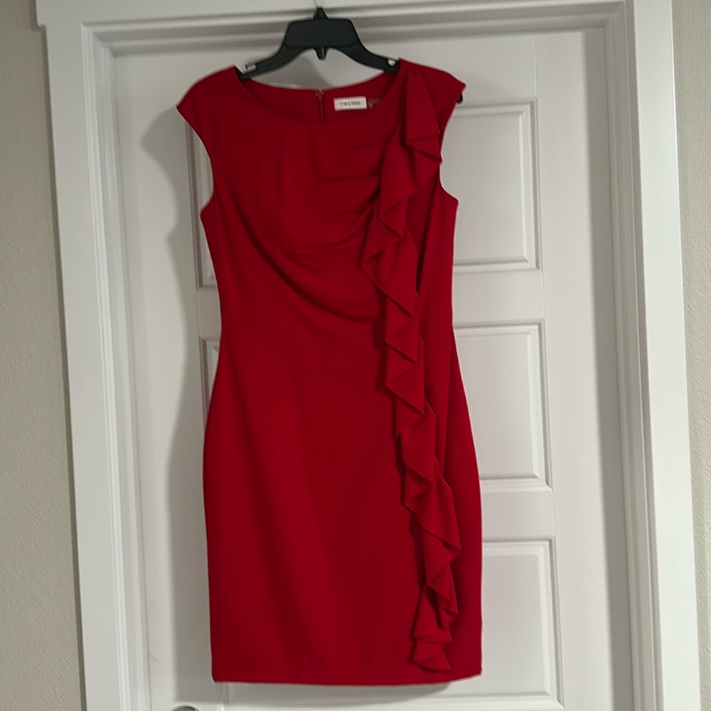 Red Calvin Klein Dress Size 6
